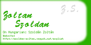 zoltan szoldan business card
